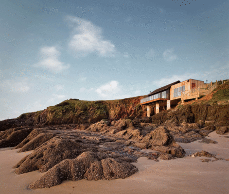 The beach house at Burgh Island