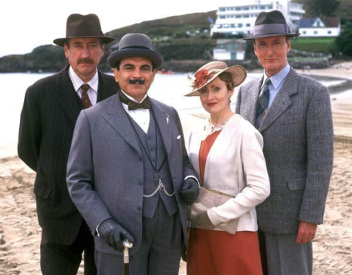 Poirot cast at Burgh Island