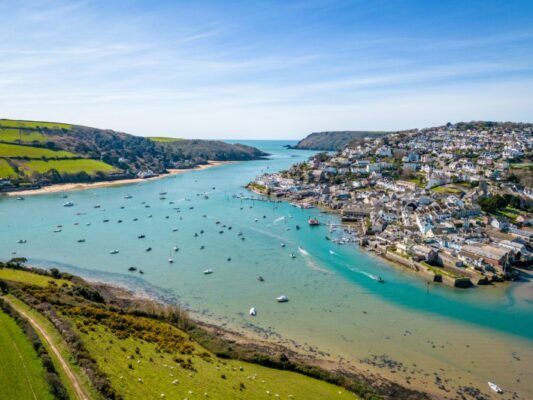 View to the sea from Salcombe in Devon