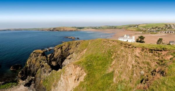 the holiday resort of bigbury on sea the south hams devon england uk