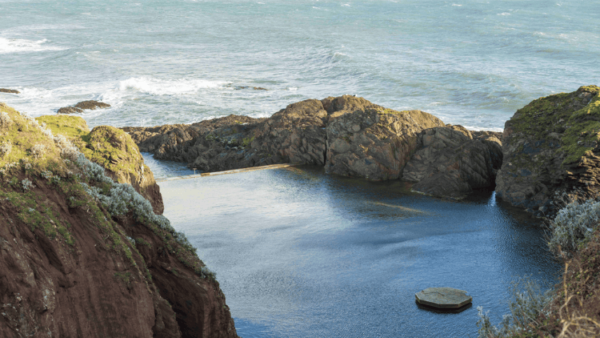 Mermaid pool in the sea at Burgh Island