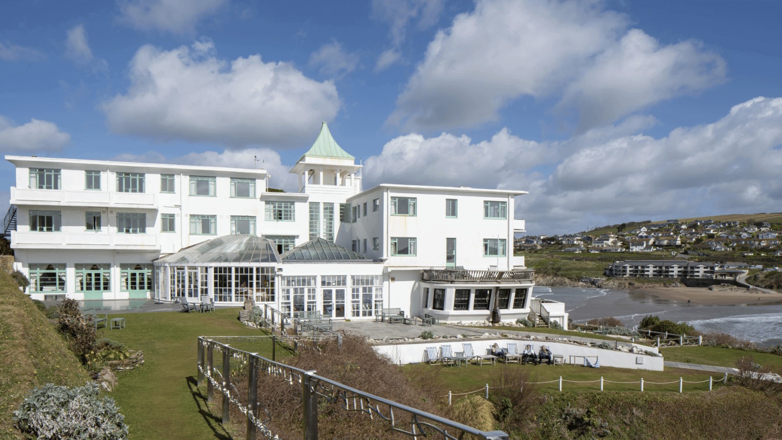 Burgh Island with sea in the background