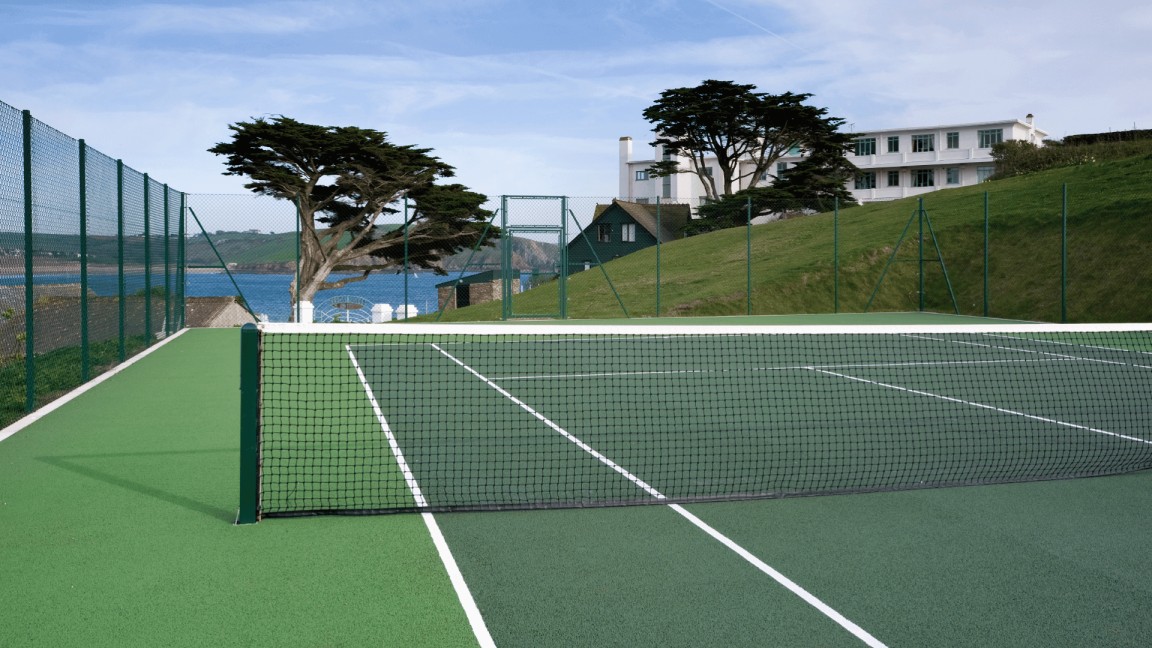 Tennis Court at Burgh Island