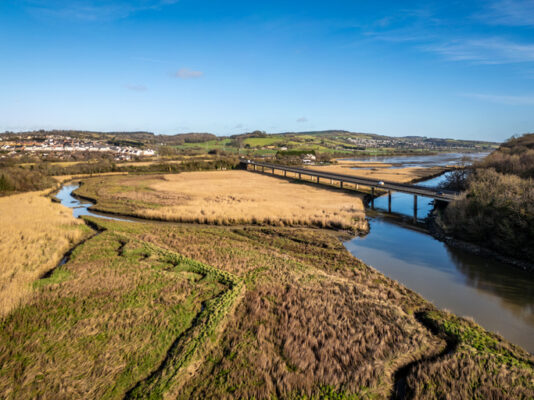 Road Bridge over River Teign Estuary