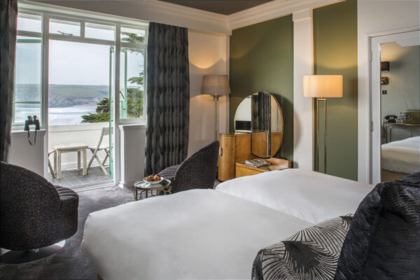 Twin room view of beach
